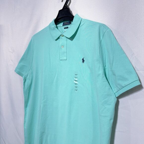 Ralph Lauren Men’s Classic Fit Mesh Polo Shirt XL 185 104A Green NWT Small Pony - Picture 2 of 5